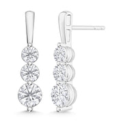 10K White Gold Lab Grown Diamond 3/4 Ct.Tw. Fashion Earrings