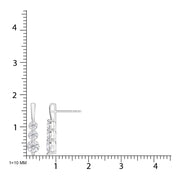 10K White Gold Lab Grown Diamond 3/4 Ct.Tw. Fashion Earrings