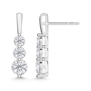 10K White Gold Lab Grown Diamond 3/4 Ct.Tw. Fashion Earrings