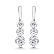 10K White Gold Lab Grown Diamond 3/4 Ct.Tw. Fashion Earrings