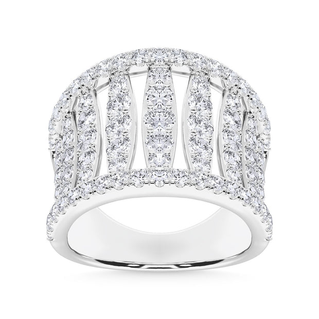 14K White Gold Lab Grown Diamond 2 1/2 Ct.Tw. Fashion Ring