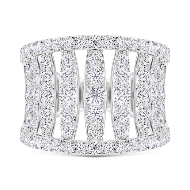 14K White Gold Lab Grown Diamond 2 1/2 Ct.Tw. Fashion Ring