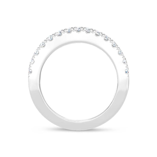 14K White Gold Lab Grown Diamond Round and Tapper 5 Ct.Tw. Fashion Ring