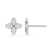 10K White Gold 1/2 Ct.Tw. Lab Grown Diamond Fashion Earrings