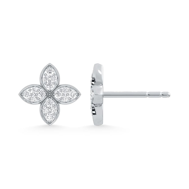 10K White Gold 1/2 Ct.Tw. Lab Grown Diamond Fashion Earrings