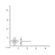 10K White Gold 1/2 Ct.Tw. Lab Grown Diamond Fashion Earrings