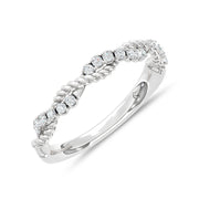 14K White Gold 1/8 Ct.Tw. Lab Grown Diamond Stackable Band