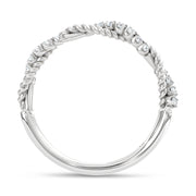 14K White Gold 1/8 Ct.Tw. Lab Grown Diamond Stackable Band