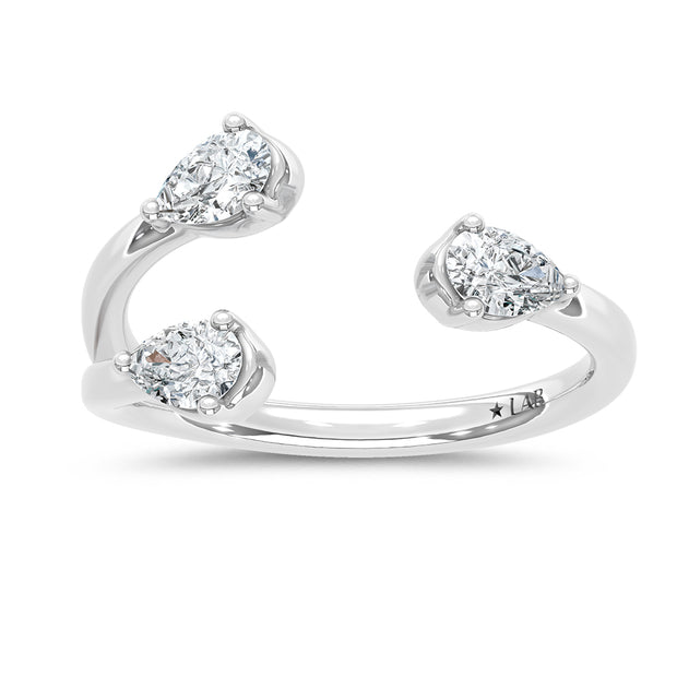 14K White Gold Lab Grown Diamond 1/2 Ct.Tw. Fashion Ring