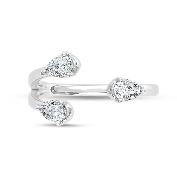 14K White Gold Lab Grown Diamond 1/2 Ct.Tw. Fashion Ring