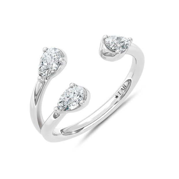 14K White Gold Lab Grown Diamond 1/2 Ct.Tw. Fashion Ring