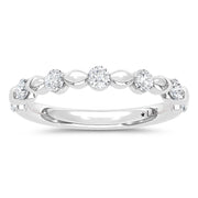 14K White Gold 1/4 Ct.Tw. Lab Grown Diamond Stackable Band
