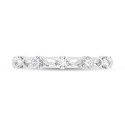 14K White Gold 1/4 Ct.Tw. Lab Grown Diamond Stackable Band
