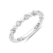 14K White Gold 1/4 Ct.Tw. Lab Grown Diamond Stackable Band