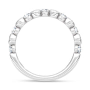 14K White Gold 1/4 Ct.Tw. Lab Grown Diamond Stackable Band