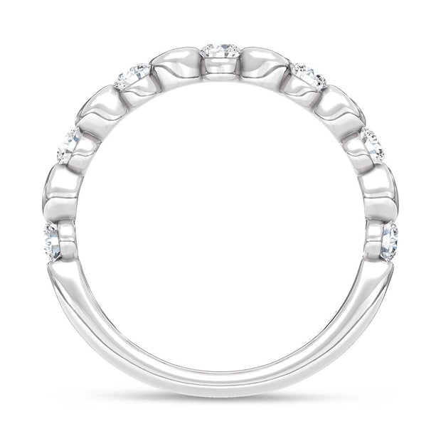 14K White Gold 1/4 Ct.Tw. Lab Grown Diamond Stackable Band