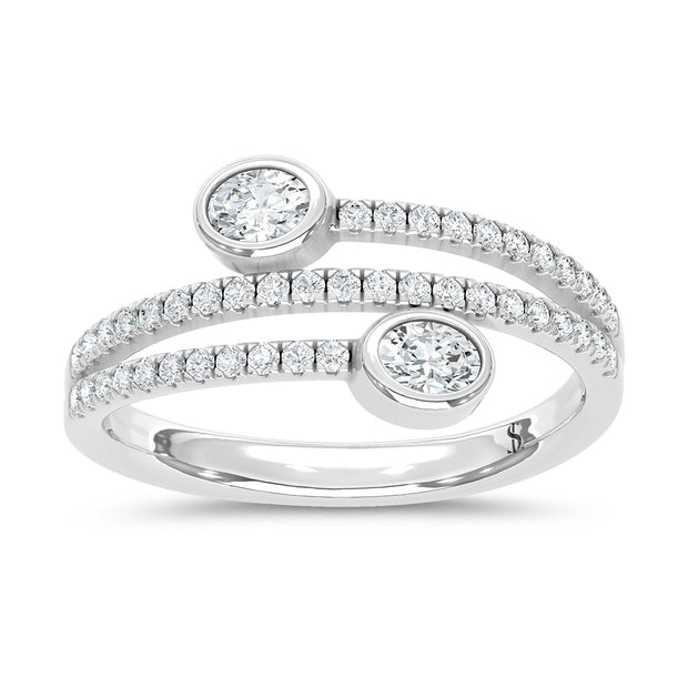 14K White Gold Lab Grown Diamond 1/2 Ct.Tw. Fashion Ring