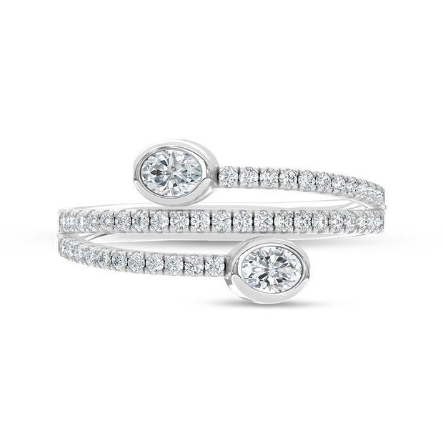 14K White Gold Lab Grown Diamond 1/2 Ct.Tw. Fashion Ring