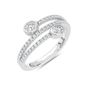 14K White Gold Lab Grown Diamond 1/2 Ct.Tw. Fashion Ring