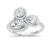 14K White Gold Lab Grown Diamond 2 3/8 Ct.Tw. Fashion Ring