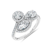 14K White Gold Lab Grown Diamond 2 3/8 Ct.Tw. Fashion Ring