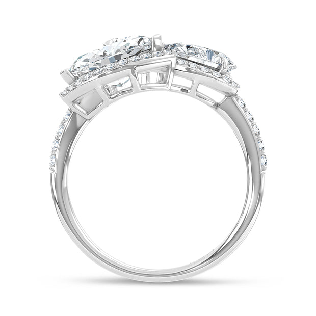 14K White Gold Lab Grown Diamond 2 3/8 Ct.Tw. Fashion Ring