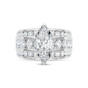 14K White Gold Lab Grown Diamond 5 1/2 Ct.Tw. Engagement Ring (IGI Certified Center 3ct)