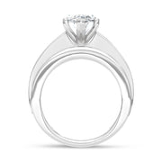 14K White Gold Lab Grown Diamond 5 1/2 Ct.Tw. Engagement Ring (IGI Certified Center 3ct)