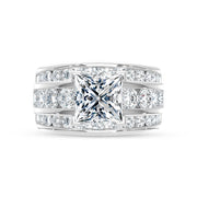 14K White Gold Lab Grown Diamond 5 1/2 Ct.Tw. Engagement Ring (IGI Certified Center 3ct)