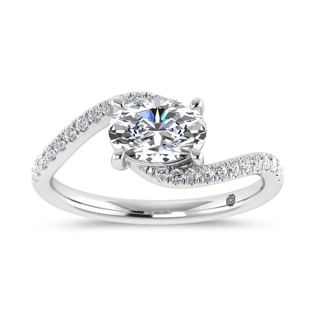 14K White Gold 1 1/6 Ct.Tw. Lab Grown Diamond Ring