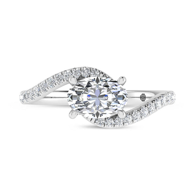 14K White Gold 1 1/6 Ct.Tw. Lab Grown Diamond Ring