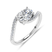 14K White Gold 1 1/6 Ct.Tw. Lab Grown Diamond Ring