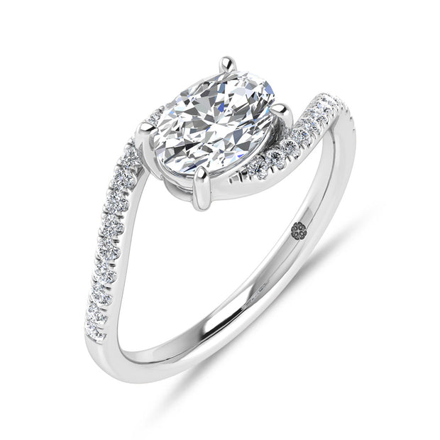 14K White Gold 1 1/6 Ct.Tw. Lab Grown Diamond Ring