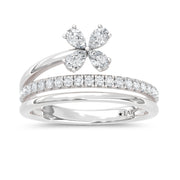 14K White Gold Lab Grown Diamond  1/2 Ct.Tw. Fashion Ring