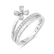 14K White Gold Lab Grown Diamond  1/2 Ct.Tw. Fashion Ring