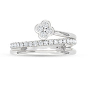 14K White Gold Lab Grown Diamond  7/8 Ct.Tw. Fashion Ring