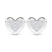 10K White Gold Lab Grown Diamond 1/5 Ct.Tw. Fashion Earrings