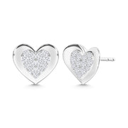 10K White Gold Lab Grown Diamond 1/5 Ct.Tw. Fashion Earrings