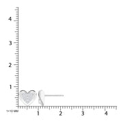 10K White Gold Lab Grown Diamond 1/5 Ct.Tw. Fashion Earrings