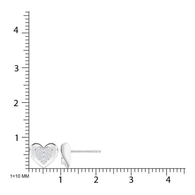 10K White Gold Lab Grown Diamond 1/5 Ct.Tw. Fashion Earrings