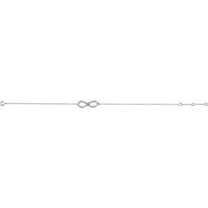 14K White 1/6 CTW Diamond Infinity-Inspired 8" Bracelet