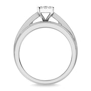 10K White Gold 2 Ct.Tw Diamond Engagement Invisible Ring