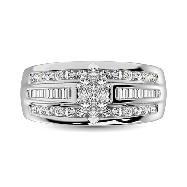 10K White Gold 1 1/2 Ct.Tw. Diamond Engagement Invisible Ring