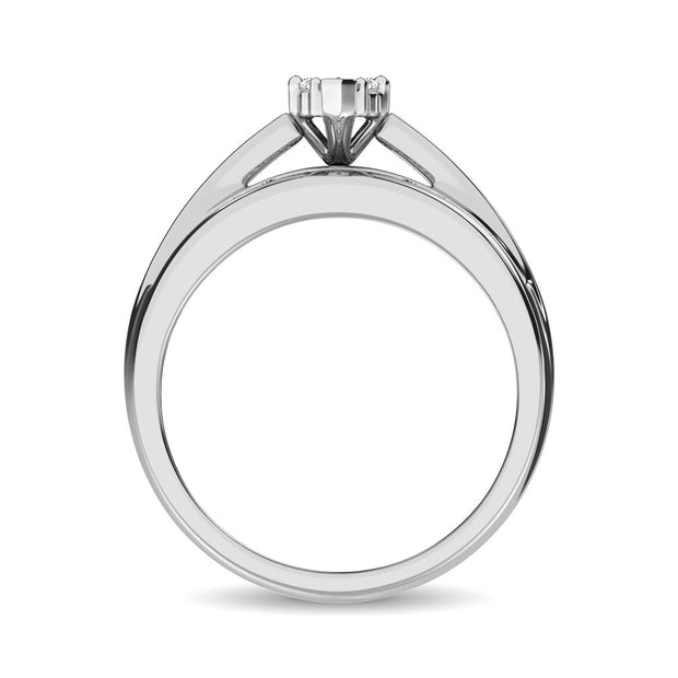 10K White Gold 1 1/2 Ct.Tw. Diamond Engagement Invisible Ring