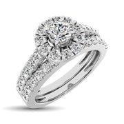 10K White Gold 1 Ct.Tw. Diamond Fashion Ring