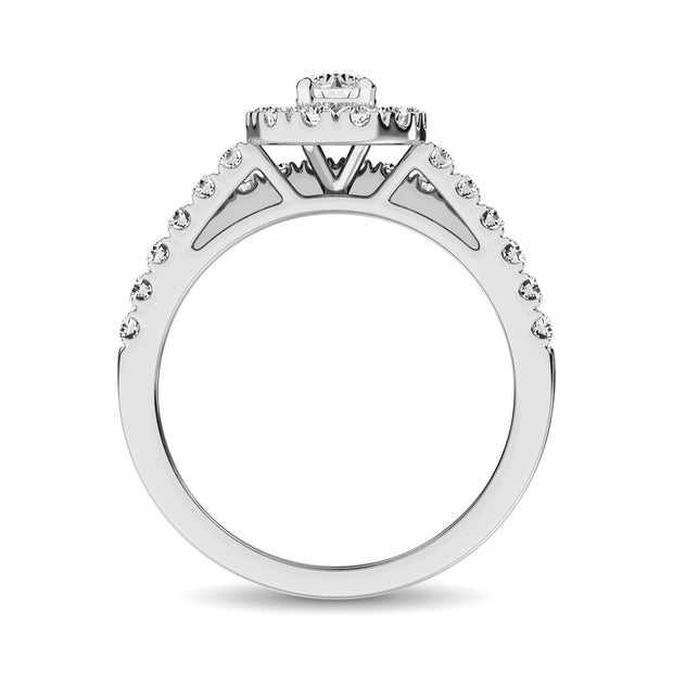 10K White Gold 1 Ct.Tw. Diamond Fashion Ring