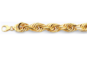 10K 22MM SOLID GOLD ROPE CHAIN