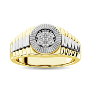 14K Two Tone Gold 1 Ct.Tw. Diamond Mens Ring