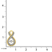 14K Yellow Gold 1/5 Ctw Diamond Infinity Pendant