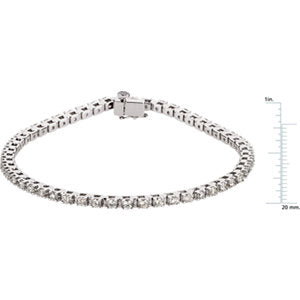 14K White 2 1/5 CTW Diamond Line Bracelet